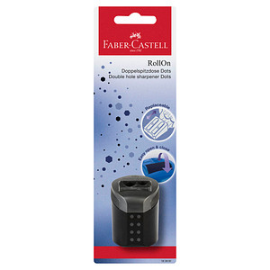 4005401839910 - FABER-CASTELL Dosenspitzer doppelt Faber Doppelspitzdose Dots BK schwarz 4005401839910 - FABER-CASTELL Dosenspitzer doppelt Faber Doppelspitzdose Dots BK schwarz
