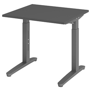 4032062323489 - eurokraft pro ANNY - Schreibtisch mit C-Fußgestell höhenverstellbar 650 - 850 mm Breite 800 mm graphit   graphit