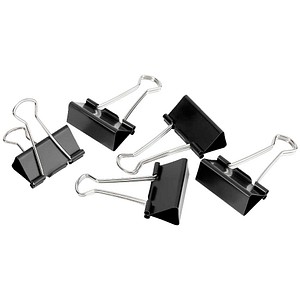 4040881856187 - Foldbackklammern schwarz 41 cm 12 St