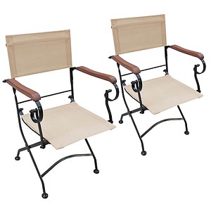 2 Harms Klappstühle Garden Pleasure Triest braun günstig 2 Harms Klappstühle Garden Pleasure Triest braun