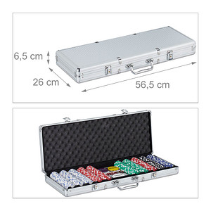 4052025315535 - Spielkarten 10031553_0 Poker französiches Blatt silberner Koffer inkl Zubehör 4052025315535 Relaxdays 4052025315535 - Spielkarten 10031553_0 Poker französiches Blatt silberner Koffer inkl Zubehör 4052025315535 Relaxdays