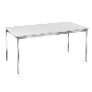 3700245513897 - SODEMATUB Mehrzwecktisch weiß rechteckig Vierkantrohr chrom 1600 x 800 x 740 cm 3700245513897 - SODEMATUB Mehrzwecktisch weiß rechteckig Vierkantrohr chrom 1600 x 800 x 740 cm