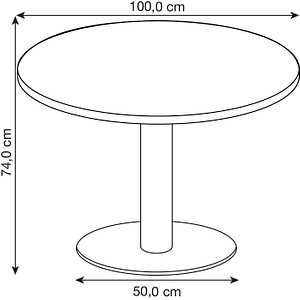 4032062157381 - Besprechungstisch VSTF10 W S 100x100cm (BxT) rund weiß silber 4032062157381 Hammerbacher 4032062157381 - Besprechungstisch VSTF10 W S 100x100cm (BxT) rund weiß silber 4032062157381 Hammerbacher