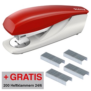 4002432324491 - Heftgerät NeXXt 5500 24 6 26 6 fest lösbar nageln 30 Bl (80 g m²) inkl 200 Heftklammern 24 6 Metall Kunststoff rot - Leitz 4002432324491 - Heftgerät NeXXt 5500 24 6 26 6 fest lösbar nageln 30 Bl (80 g m²) inkl 200 Heftklammern 24 6 Metall Kunststoff rot - Leitz