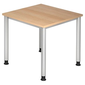 4032062164969 - Schreibtisch VHS08 E S manuell höhenverstellbar 685-81cm (H) 80x80cm (BxT) quadratisch eiche silber 4032062164969 Hammer 4032062164969 - Schreibtisch VHS08 E S manuell höhenverstellbar 685-81cm (H) 80x80cm (BxT) quadratisch eiche silber 4032062164969 Hammer