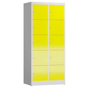 4061815858220 - Schließfachschrank ClassiX lichtgrau zinkgelb X-523526 10 Schließfächer 800 x 500 x 1800 cm 4061815858220 LÜLLMANN 4061815858220 - Schließfachschrank ClassiX lichtgrau zinkgelb X-523526 10 Schließfächer 800 x 500 x 1800 cm 4061815858220 LÜLLMANN