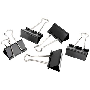 4040881856200 - 12 Foldbackklammern schwarz 51 cm