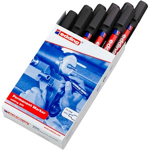 edding 300 Permanentmarker schwarz 1,5 - 3,0 mm, 10 St.
