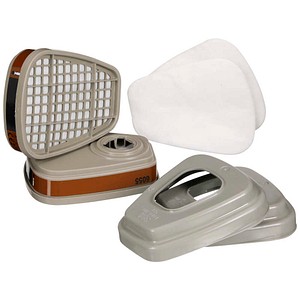3M Filtersatz für Atemschutzmasken 6002-1 A2 P2 EN 6055, 1 Set