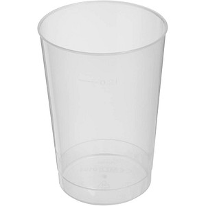 4002911161357 - Trinkbecher Circulware by Havel Mehrweg mit Füllstrich unzerbrechlich spülmaschinengeeignet recycelbar Ø 68 x H 98 mm PP transluzent 40 Stück