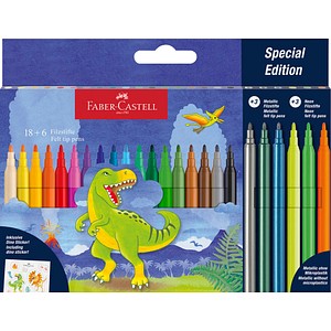 4005405542229 - AKTION FABER-CASTELL Dino Filzstifte farbsortiert 18 St + GRATIS Dinosticker 4005405542229 - AKTION FABER-CASTELL Dino Filzstifte farbsortiert 18 St + GRATIS Dinosticker
