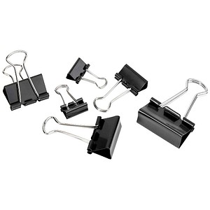 4040881856217 - 24 Foldbackklammern schwarz