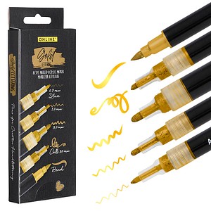 4014421185174 - Acrylmarkeretui Gold Lettering 4014421185174 5 Stück 4014421185174 - Acrylmarkeretui Gold Lettering 4014421185174 5 Stück
