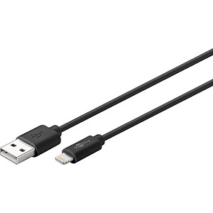 goobay USB 2.0 A/Lightning Kabel 1,0 m schwarz