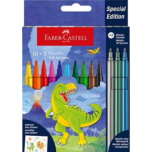 4005405542144 - AKTION FABER-CASTELL Dino Filzstifte farbsortiert 10 St + GRATIS Dinosticker