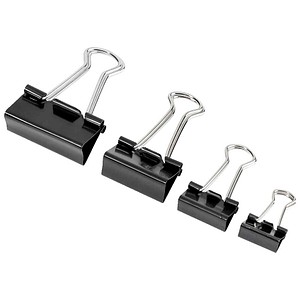 4040881856217 - 24 Foldbackklammern schwarz