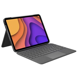 Logitech FOLIO TOUCH Tablet-Tastatur grau geeignet für Apple iPad Air 4. Gen (2020), Apple iPad Air 5. Gen (2022), Apple iPad Air 11" (M2), Apple iPad Air 11" (M3)