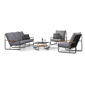 4043153116453 - Best Freizeitmoebel Lounge Gruppe 98765050 5 Personen Aluminium Anthrazit