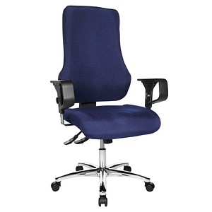 Topstar Bürostuhl Top Point Deluxe Stoff blau, Gestell chrom