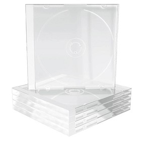 MediaRange 1er CD-/DVD-Hüllen Jewel Cases transparent, 5 St.