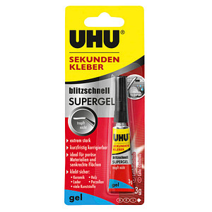 UHU blitzschnell SUPERGEL Sekundenkleber 3,0 g