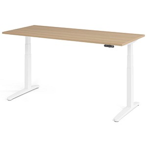 4032062168844 - HAMMERBACHER XBHM19 elektrisch höhenverstellbarer Schreibtisch eiche rechteckig C-Fuß-Gestell weiß 1800 x 800 cm 4032062168844 - HAMMERBACHER XBHM19 elektrisch höhenverstellbarer Schreibtisch eiche rechteckig C-Fuß-Gestell weiß 1800 x 800 cm