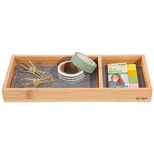 Sigel Zubehörablage - Bambus, Einleger aus recyceltem PET - beige - 24,5 x 2,5 cm 4004360785498 Sigel