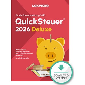 9783648189337 - LEXWARE QuickSteuer Deluxe 2026 (für das Steuerjahr 2025) Software Vollversion (Download-Link)