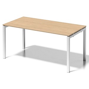 5020073993431 - BISLEY Cito Schreibtisch ahorn verkehrsweiß rechteckig 4-Fuß-Gestell weiß 1600 x 800 cm