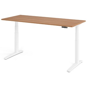 4032062168875 - HAMMERBACHER XBHM19 elektrisch höhenverstellbarer Schreibtisch nussbaum rechteckig C-Fuß-Gestell weiß 1800 x 800 cm 4032062168875 - HAMMERBACHER XBHM19 elektrisch höhenverstellbarer Schreibtisch nussbaum rechteckig C-Fuß-Gestell weiß 1800 x 800 cm