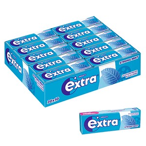 extra® STRONG MINT Kaugummis 30x 10 Dragees, 30 St.