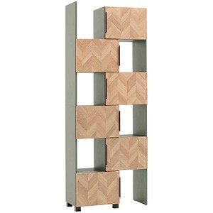 Schieberegal SCHILDMEYER Piazza Breite 78 cm pistazie B78cm H1016cm T347cm FSC-zertifizierter Holzwerkstoff Regale
