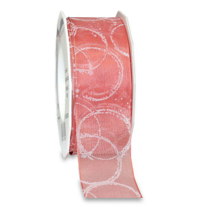 4009236141668 -  Geschenkband NAMUR ORGANZA matt und transparent coral 40 mm x 20 m 4009236141668 PRÄSENT