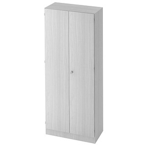 HAMMERBACHER Aktenschrank Schrank Prokura, V6100/5/5/SG lichtgrau 4 Fachböden 80,0 x 42,0 x 200,4 cm