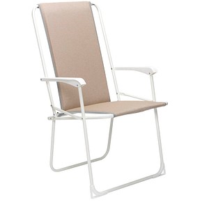 8719979476250 - BEST Klappstuhl mit Armlehnen Chiemsee beige Metall 1 St