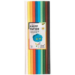 4001868121254 - Folia Krepppapier Farbig Sortiert Krepppapier 82391 300 g m2 10 Rollen