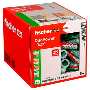 4048962262193 - fischer DuoPower 10x80 2K Universaldübel-Sortiment Ø 10 mm x 80 mm 25 Stück