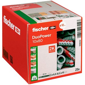 4048962262193 - fischer DuoPower 10x80 2K 538252 Universaldübel-Sortiment Ø 10 mm x 80 mm 25 Stück
