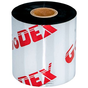 GoDEX GWX 245 schwarz Thermotransferbänder für Etikettendrucker, 12 Rollen