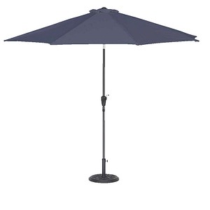 relaxdays Sonnenschirm rund, anthrazit neigbar Ø 300,0 cm, 1 St.