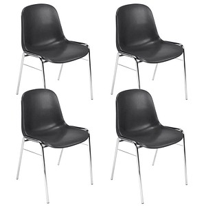 5900978096881 - Besucherstuhl Beta schwarz chrom ohne Armlehnen 4-Fuß-Gestell 5900978096881 4 Stück 5900978096881 - Besucherstuhl Beta schwarz chrom ohne Armlehnen 4-Fuß-Gestell 5900978096881 4 Stück