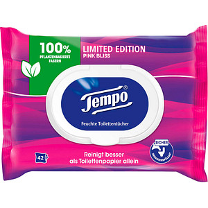 Tempo Feuchtes Toilettenpapier Limited Edition 1-lagig, 42 Tücher