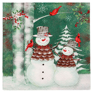 4002911356180 - Servietten Forest Snowmen 4002911356180 20 Stück