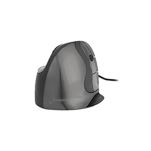 8719274673040 - BakkerElkhuizen Evoluent D Ergonomische Maus USB Anthrazit 6 Tasten 800 dpi 1600 dpi 2400 dpi 3200 dpi Ergonomisch