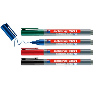 edding 361 Whiteboard-Marker farbsortiert 1,0 mm, 4 St.