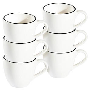 8680502091007 - 12 Espressotasse Modest Black Alzar weiß 008 l 8680502091007 12 Stück