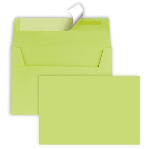 tecno Briefumschläge colors DIN C6 ohne Fenster leuchtend grün haftklebend 25 St.