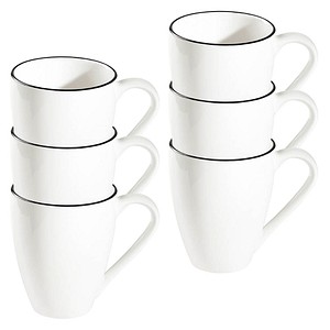 8680502091106 - 6 Kaffeebecher Modest Black Alzar weiß 03 l 8680502091106 6 Stück