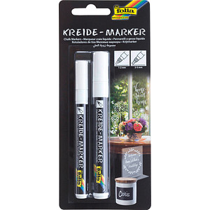 4001868099546 - Kreidemarker weiß 10 - 20 + 20 - 50 mm 4001868099546 folia 390200 2 Stück