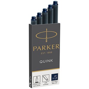 3501179503851 - Tintenpatronen für Füller | lange Patronen | blauschwarze QUINK Tinte | 5 Stück